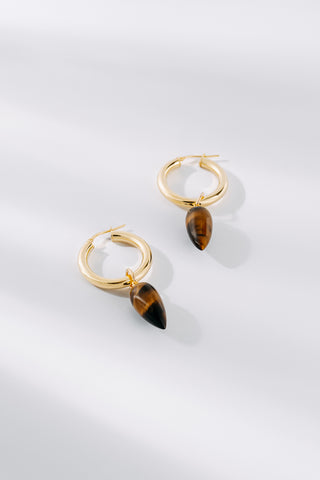 TIGER'S EYE | BOLD HOOPS