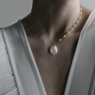 COIN + FRESHWATER PEARL | NECKLACE