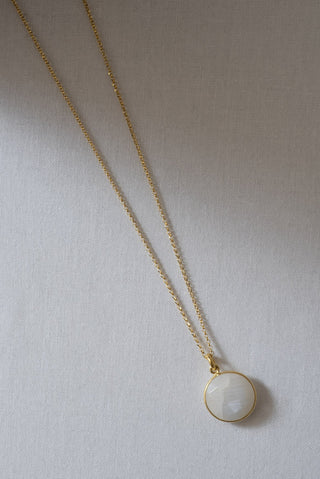 PAPERCLIP + MOONSTONE NECKLACE | SET
