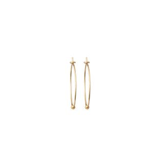 Delicate Hoops with mini Gold Bead